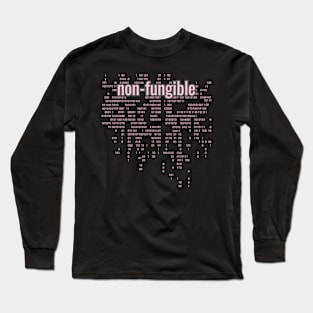 Crypto Tech Non-Fungible Digital Array Bright Pink Long Sleeve T-Shirt